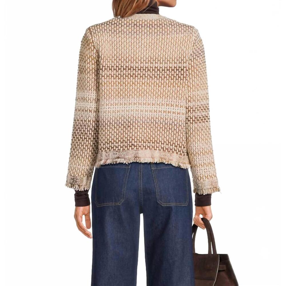 NEW VERONICA BEARD sariyah knit jacket in desert khaki - Picture 3 of 5